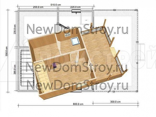 Проект каркасной бани КБ23