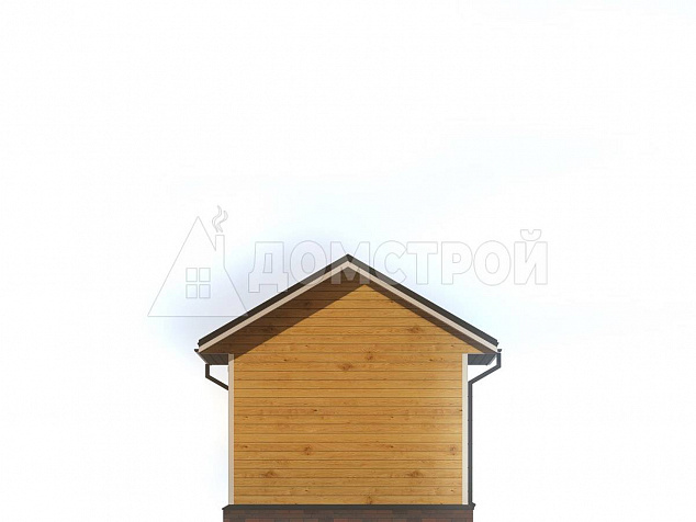 Одноэтажная баня из бруса 6х4 с террасой ББ026